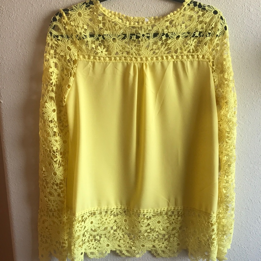Yellow Lace Top